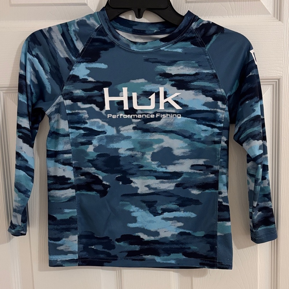 Huk Kids Ocean Blue Camo Rashguard